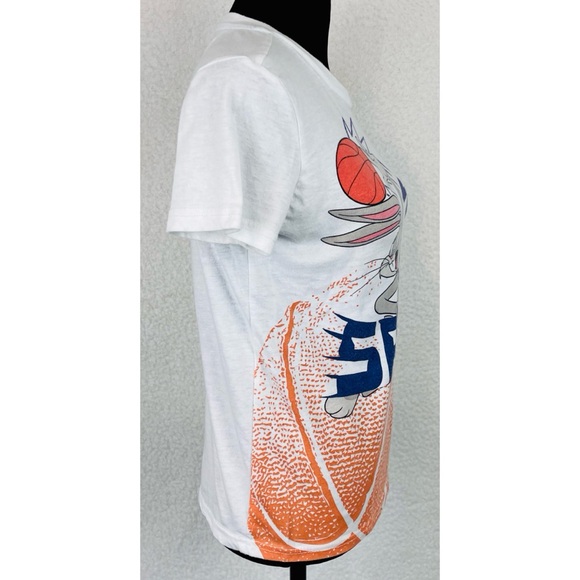 SPACE JAM • White/Multi Bugs Bunny Basketball Short Sleeve Tee - Picture 8 of 16